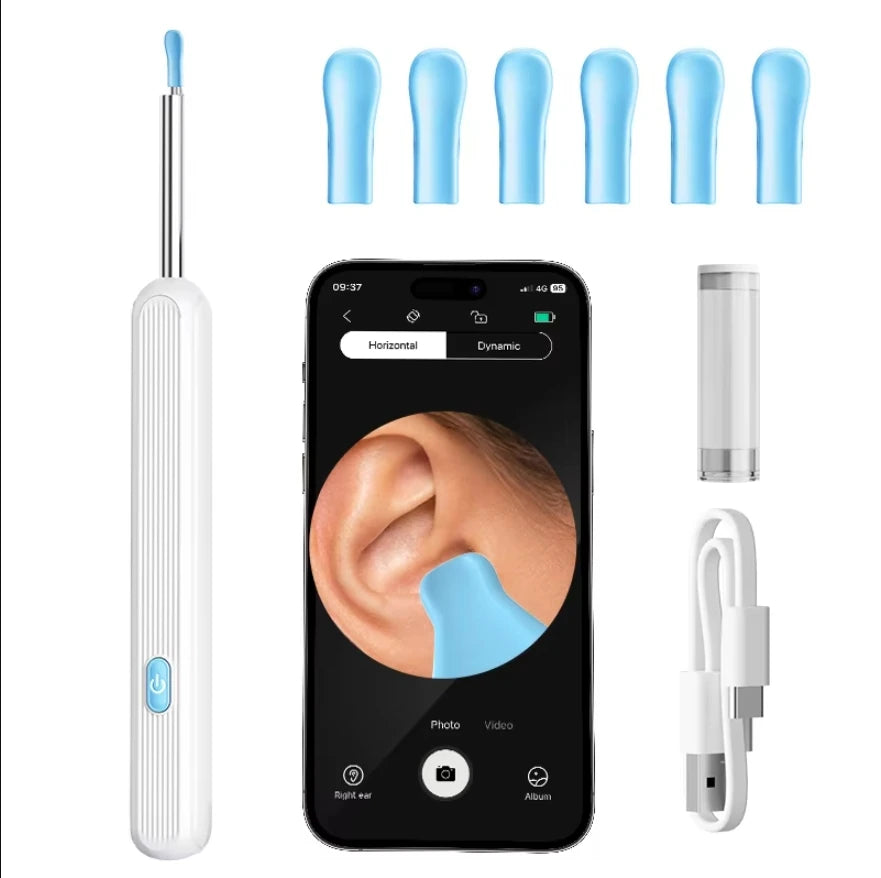 Discover a smarter and safer way to clean your ears with the Ear Wax Removal Ear Cleaner with Camera β a high-tech ear cleaning kit featuring a 1296P HD camera and 6 LED lights for crystal-clear visibility inside your ear canal.