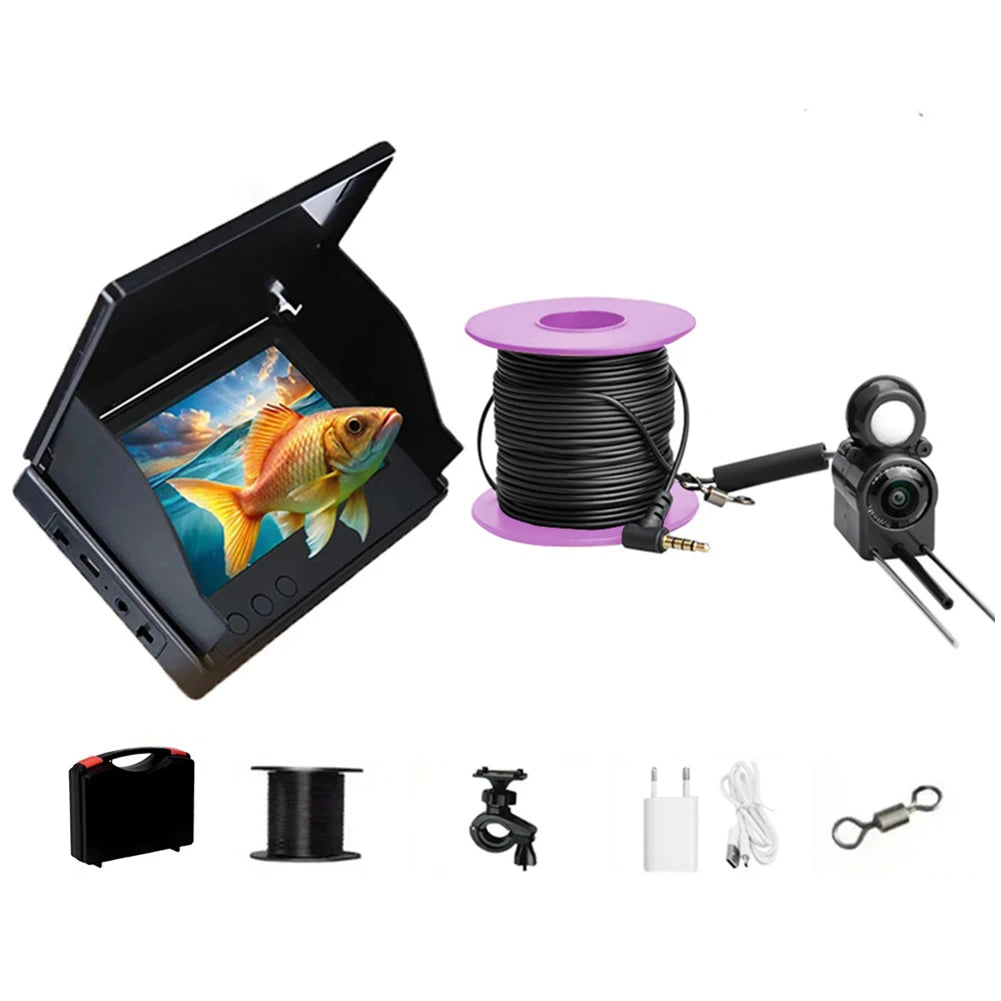 Underwater Fishing Camera 🎣 4.3" IPS | 220° Wide Angle | Night Vision 🌊