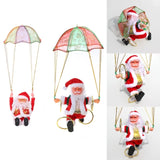 Electric Santa Clause Doll Toy Parachute Dancing