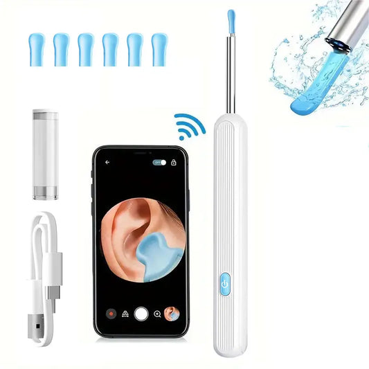 Discover a smarter and safer way to clean your ears with the Ear Wax Removal Ear Cleaner with Camera — a high-tech ear cleaning kit featuring a 1296P HD camera and 6 LED lights for crystal-clear visibility inside your ear canal.