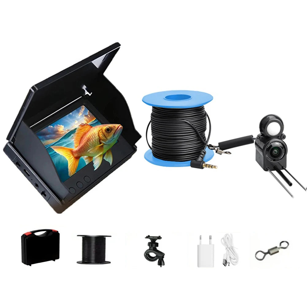 Underwater Fishing Camera 🎣 4.3" IPS | 220° Wide Angle | Night Vision 🌊