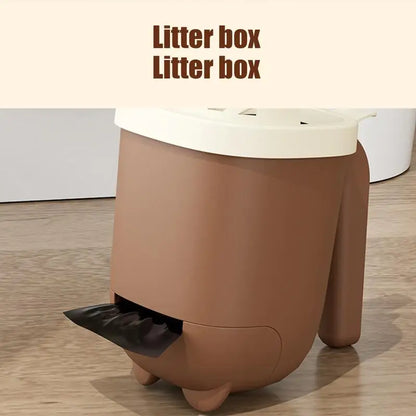 🐾 Cat Litter Scooper Set – With Holder & Waste Can for Easy Cleaning