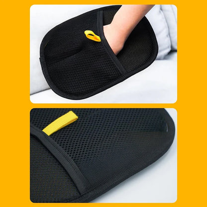 Pet Hair Removal Gloves – Dog & Cat Grooming & Cleaning Brush for Fur on Clothes & Carpets