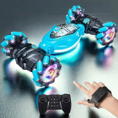 4WD RC Stunt Car – LED Drift, Gesture Control & Twist Deformation Toy