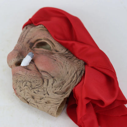 🎭 Funny Smoking Granny Latex Mask – Hilarious Old Lady Halloween Costume Accessory 🎃