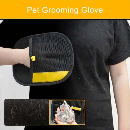 Pet Hair Removal Gloves – Dog & Cat Grooming & Cleaning Brush for Fur on Clothes & Carpets