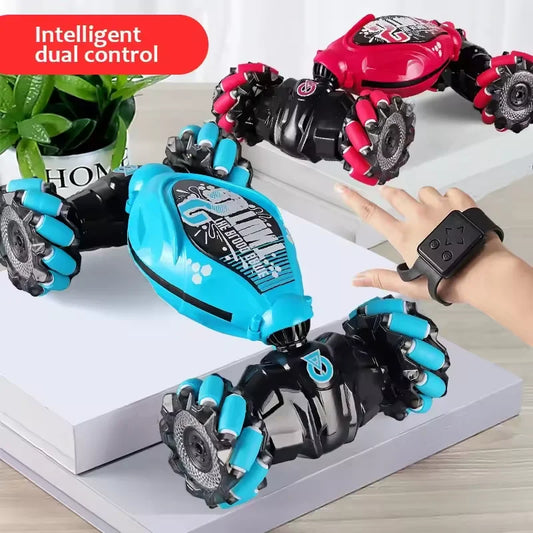 4WD RC Stunt Car – LED Drift, Gesture Control & Twist Deformation Toy