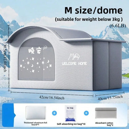 ❄️ Summer Pet Cooling House – Comfy Ice Nest for Cats & Dogs