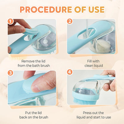 2-in-1 Dog & Cat Bath Brush – With Shampoo Dispenser🧼