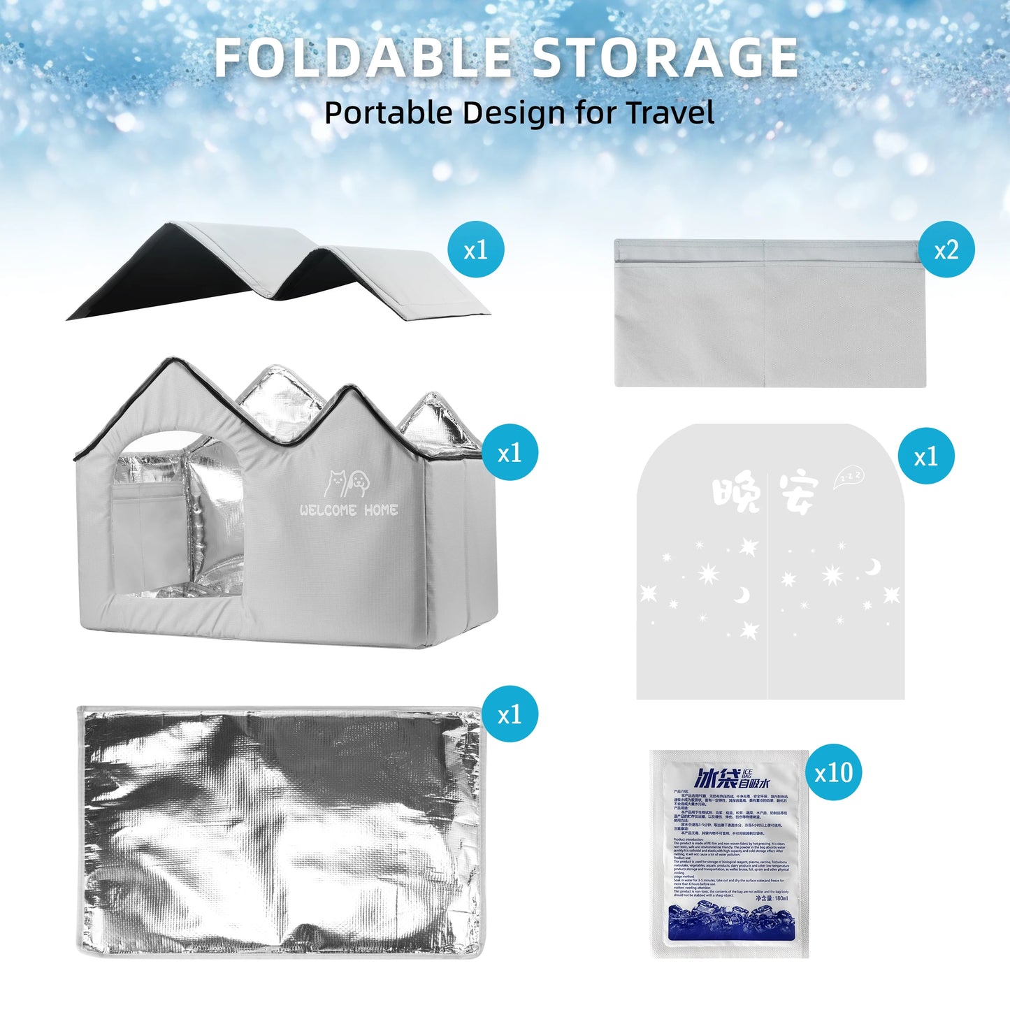 ❄️ Summer Pet Cooling House – Comfy Ice Nest for Cats & Dogs