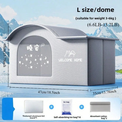 ❄️ Summer Pet Cooling House – Comfy Ice Nest for Cats & Dogs