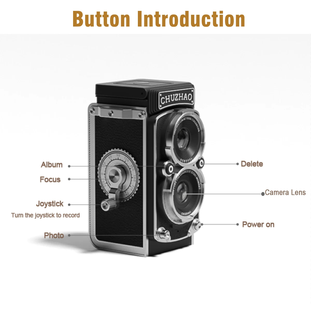 CHUZHAO Vintage Mini Digital Camera Autofocus
