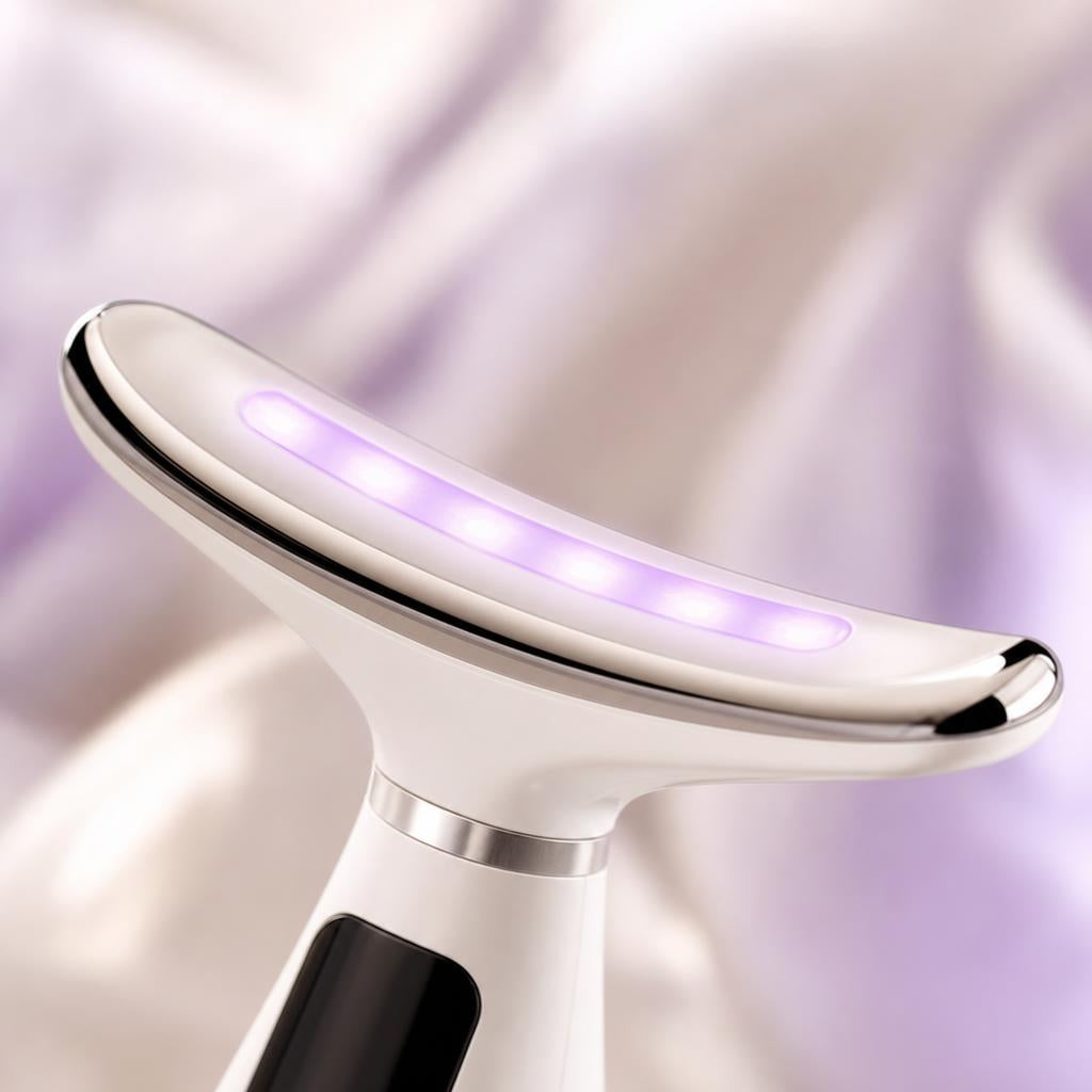 Lumera — detalle macro de la luz LED lila